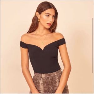 Reformation Giada Top - new with tags, black